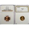 Image 1 : 1940-S PCI MS68 RD & 1947-D NGC MS65 RD LINCOLN CENTS
