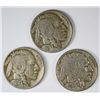 Image 1 : 3-1924-D BUFFALO NICKELS "GRADING SET" (GOOD,VG,FINE)