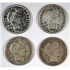 Image 1 : 4- 1914-D BARBER DIMES "GRADING SET" (VG,FINE,VF,XF)