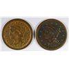 Image 1 : 1848 FINE & 1850 FINE LARGE CENTS