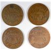 4 DIFFERENT TWO CENT (64,65,66,67) AG-VG