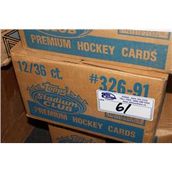 1991 TOPPS STADIUM CLUB HOCKEY CASE INCLUDING 12 SEALED BOXES