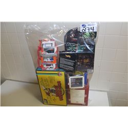 TOY LOT OF ASSORTED DIE-CAST NEW IN BOX TOYS AND MODELS INCLUDING HARLEY DAVIDSON, COCA-COLA, WOODY