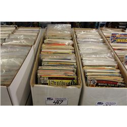 LONG BOX OF MISCELLANEOUS BRONZE TO MODERN COMICS, MIXED GRADES.