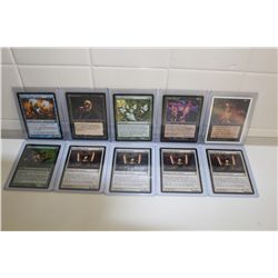 MTG LOT OF 10 RARES INCLUDING, DEMONIC TUTOR UNLIMITED, CABAL RITUAL FOIL, DOUBLING SEASON, KAHABAL
