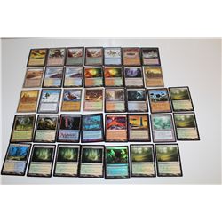 MTG- 37 NON BASIC LANDS INCLUDES, UNDISCOVERED PARADISE (X2), MINAMO, REFLECTING POOL, ARENA PROMO