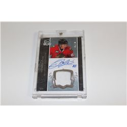 PATRICK KANE, CUP ROOKIE 2007/08 UPPER DECK EVENT USED CARD, AUTORGRAPHED LIMITED EDITION 5/99