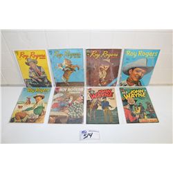 ROY ROGERS COMICS RUN OF 6 DIFFERENT ISSUES BETWEEN #4-96 & JOHN WAYNE ADVENTURE # 9 & 19