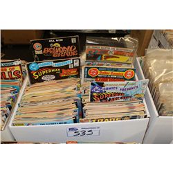 BANKERS BOX OF BRONZE TO COPPER AGE COMICS - MIXED TITLES & RUNS.