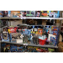 SHELF LOT OF ASSORTED TOYS NEW IN THE BOX- HUNDREDS OF DOLLARS IN RETAIL VALUE