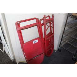 (4) 1950'S FOLDING CHAIRS FROM CPILANO STADIUM WITH COA