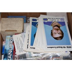 1 BOX OF CANUCKS MEMORIBILIA