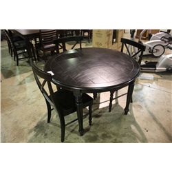 ROUND DINING TABLE WITH 3 CHAIRS