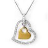 Image 1 : Natural 0.33 ctw Diamond Necklace 10K Multi tone Gold