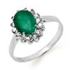 Image 1 : Genuine 1.27 ctw Emerald & Diamond Ring 10k Gold