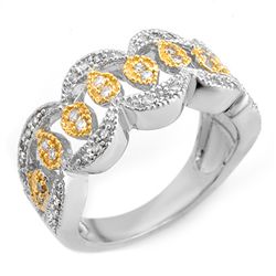 Natural 0.50 ctw Diamond Ring 10K Multi tone Gold