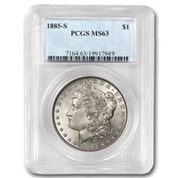 1885 Morgan Silver Dollar MS63 PCGS Certified - P1885