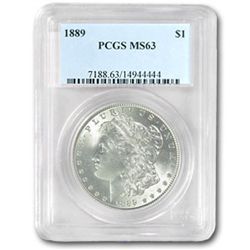 1889 Morgan Silver Dollar MS63 PCGS Certified - P1889