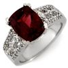 Image 1 : Genuine 3.5ctw Pink Tourmaline & Diamond Ring 14K Gold