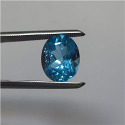 Loose Natural Swiss Blue Oval Topaz 9mm x 7mm