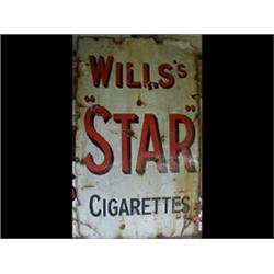A Wills 'Star' Cigarettes Enamel Sign, (worn)...