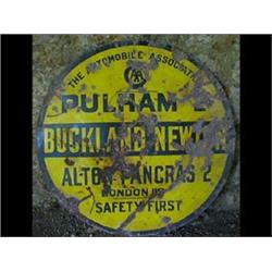 An AA Buckland Newton Circular Enamel Sign, (...