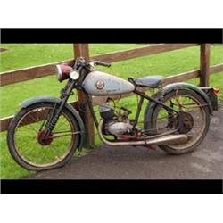 A James Comet Motorbike, registration number...