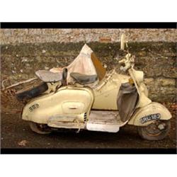 A Lambretta LD Scooter, with sidecar, registr...
