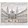 Image 1 : ESCUELA ITALIANA, H. 1700."Vistas del claustro, y del Patio de los Reyes en el Escorial" Par de g...