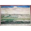 Image 1 : ESCUELA FRANCESA, S. XVII."Vista de Madrid desde el Manzanares" Grabado coloreado. 35 x 52,5 cms....