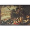Image 1 : ESCUELA FLAMENCA, S. XVII."La caza del jabal¡ de Calidon" Oleo/lienzo 102 x 144 cms....