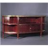 Image 1 : Aparador estilo Luis XVI, S.XX. Medidas: 96 x 50 x 220 cms.Madera de caoba con barandilla de lató...