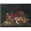 Image 1 : SEGUIDOR DE CORCHON( ESCUELA ESPAÑOLA, S. XIX )."Bodegón de peces y frutas" Oleo/lienzo. 59 x 79...