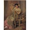 Image 1 : JOS VILLEGAS Y CORDERO ( Sevilla, 1848 - Madrid, 1921)."Mujer abanic ndose" Oleo/lienzo. 71 x 52...