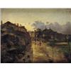 Image 1 : M. ZAMORA ( Escuela española, S. XX )."Despúes de la lluvia" Oleo/lienzo. 32 x 40 cms.Firmado y f...