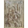 Image 1 : Centro oval ingl‚s en porcelana blanca, Moore, S.XX. Medidas: 20 x 30 x 39 cms.Con cuatro amorcil...