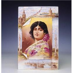 Gilberto Paillet, Sevilla, 1902.Placa pintada en cer mica de Triana, taller de Nuestra Señora de...