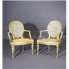 Image 1 : Pareja de sillones estilo Luis XVI. Trabajo español, pps. siglo XX. Medidas: 88,5 x 49 x 63 cms....