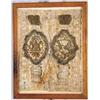 Image 1 : Cuadro bordado. Trabajo español, mediados S.XIX. Medidas: 30 x 24 cms.Panel bordado con la Virgen...