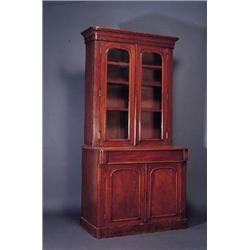 Librer¡a inglesa h.1800, en madera de caoba. Medidas: 212 x 57,5 x 107 cms....