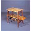 Image 1 : Mesa auxiliar, h. 1900.Decorado con marqueter¡a modernista a la manera de Gall‚. Medidas: 76 x 47...