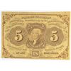 Image 1 : 1862 FIVE CENT POSTAGE CURRENCY