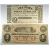 Image 1 : 1861 $2 BANK OF THE STATE OF SOUTH CAROLINA NOTE & 1861 $2 STATE OF NORTH