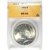 Image 1 : 1924 PEACE DOLLAR ANACS MS64