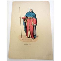 ANTIQUE HAND COLORED LITHOGRAPH OF JUGE CRIMINEL ANGLAIS