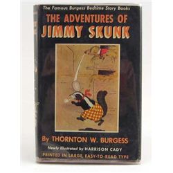 1946 "THE ADVENTURES OF JIMMY SKUNK" HARDCOVER BOOK W/ DUST JACKET