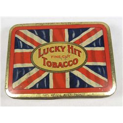 VINTAGE ADVERTISING LUCKY HIT TOBACCO TIN
