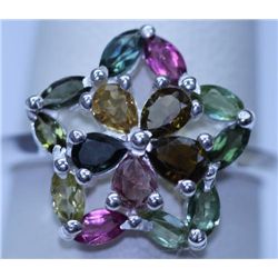 13.65 CTW SEMIPRECIOUS RING .925 STERLING SILVER