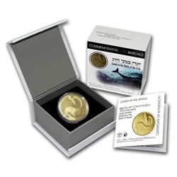 2010 Israel Jonah in the Whale 1/2 oz Proof Gold Coin w