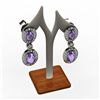 Image 1 : Tanzanite 3.54 ctw Diamond Dangling Earring 18k WY Gold